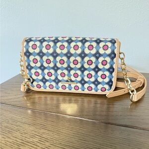 Spartina 449 Calhoun Crew Floral Crossbody Bag with Chain Strap